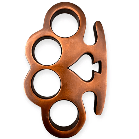 Copper Spade Cutout Knuckles - Brass Knuckles Shop