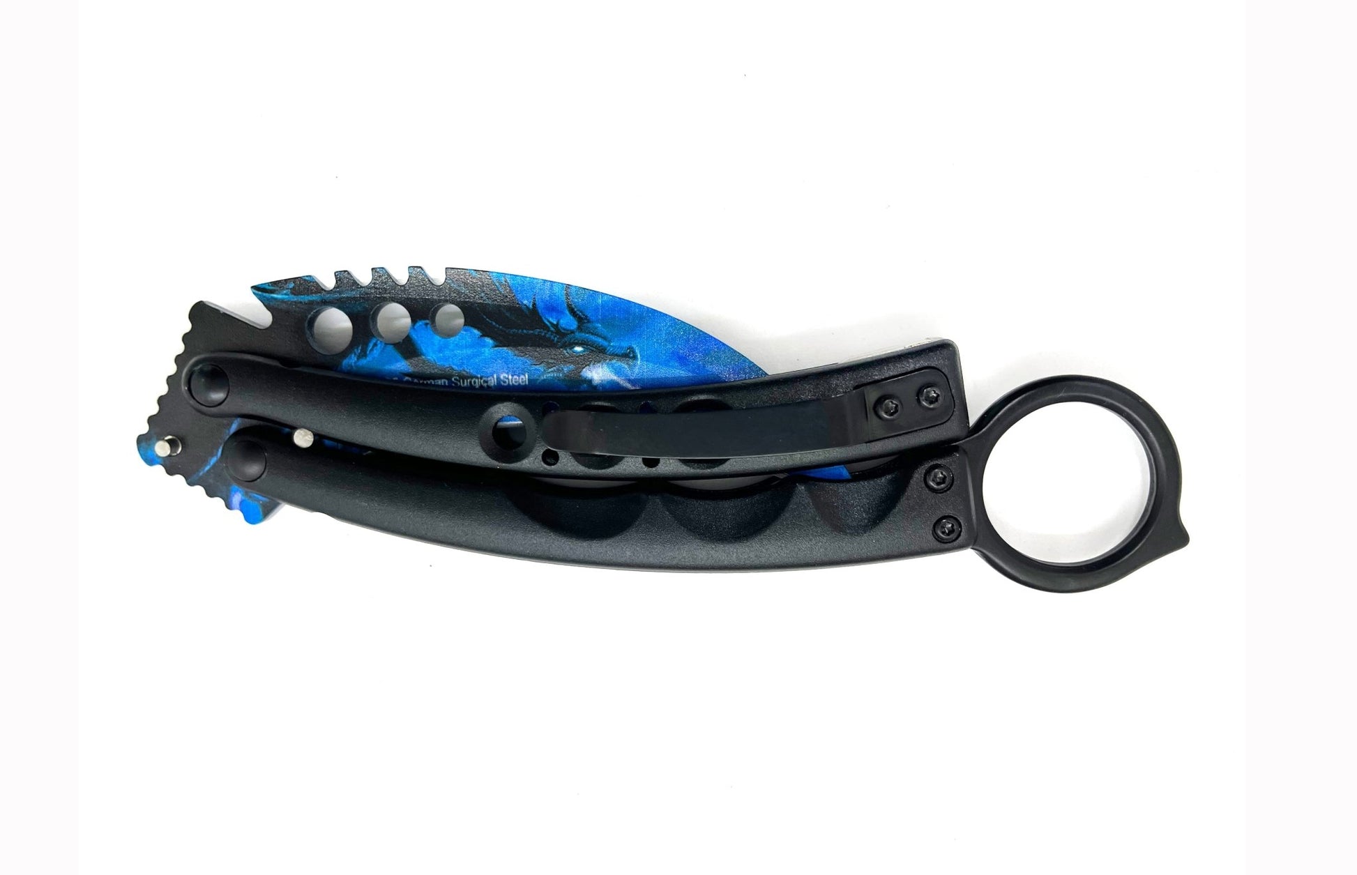 Curved Fury – Blue Dragon - Brass Knuckles Shop