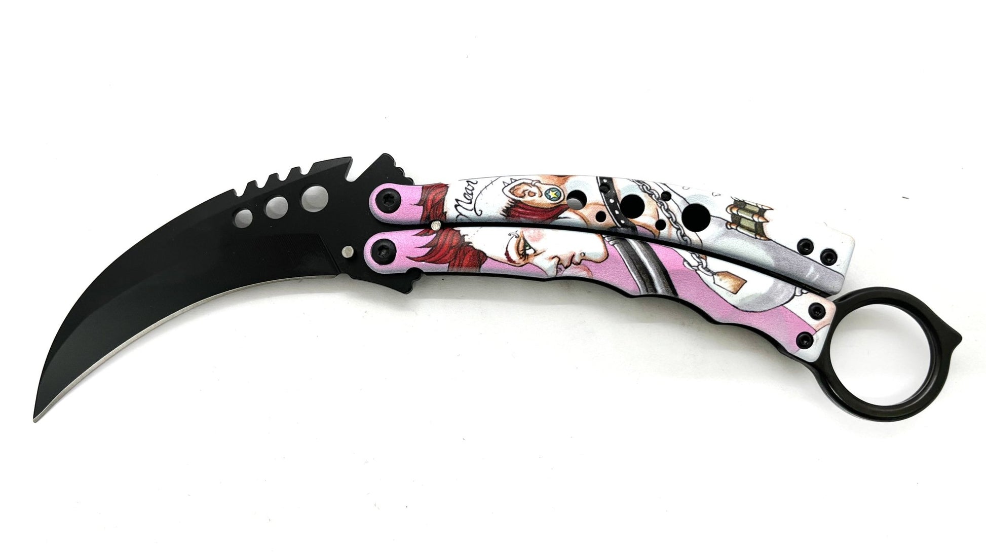 Curved Fury – Pink Mean Bitch - Brass Knuckles Shop