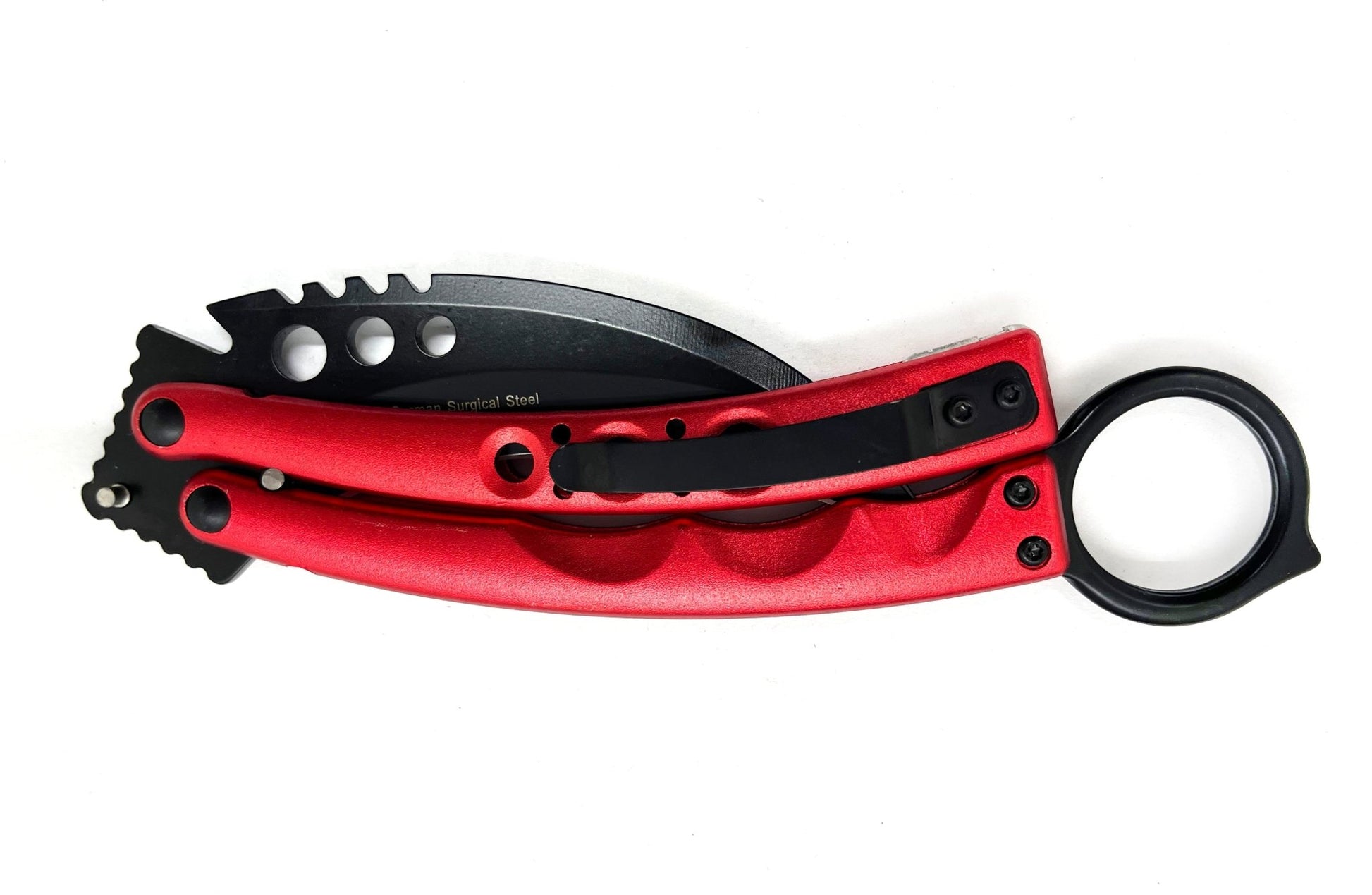 Curved Fury – RED - Brass Knuckles Shop