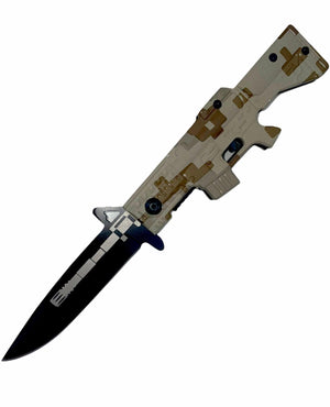 Flick Blade – 16/M16 STYLE (CAMO)1 - Brass Knuckles Shop