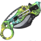Flick Blade – Green & Yellow Skull Cammo - Brass Knuckles Shop