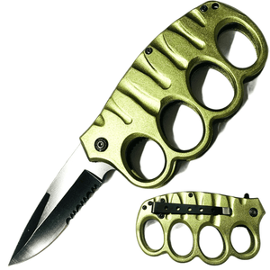 Green Trench Knife - Brass Knuckles Shop