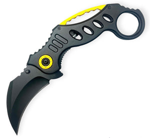Hook Blade – Black With Gold - Brass Knuckles Shop