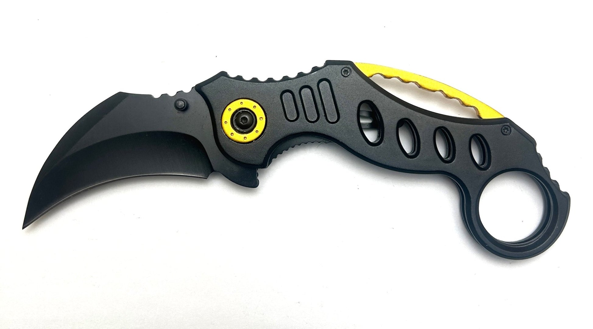 Hook Blade – Black With Gold - Brass Knuckles Shop