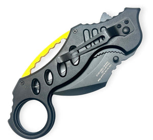 Hook Blade – Black With Gold - Brass Knuckles Shop