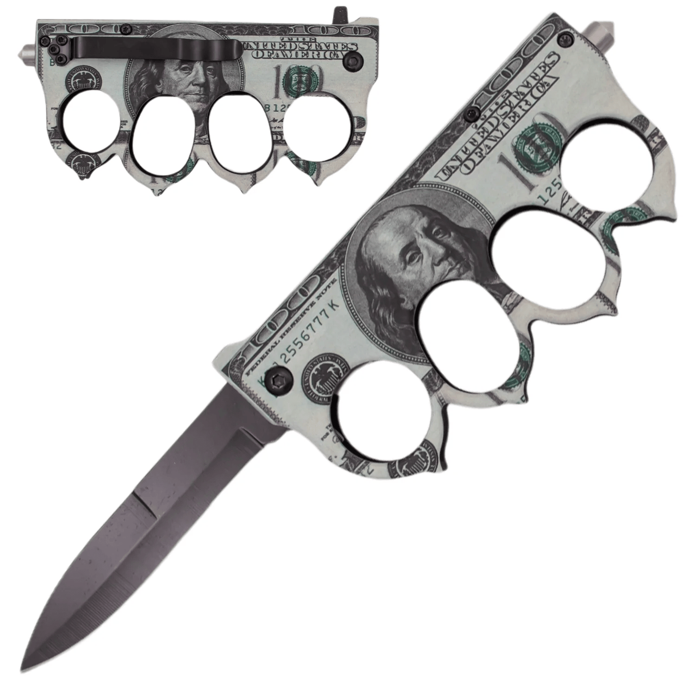 Hundred Dollar Knuckle Knife - Brass Knuckles Shop