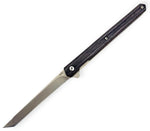 Quick Flip – 390 Steel Black Tanto Blade - Brass Knuckles Shop