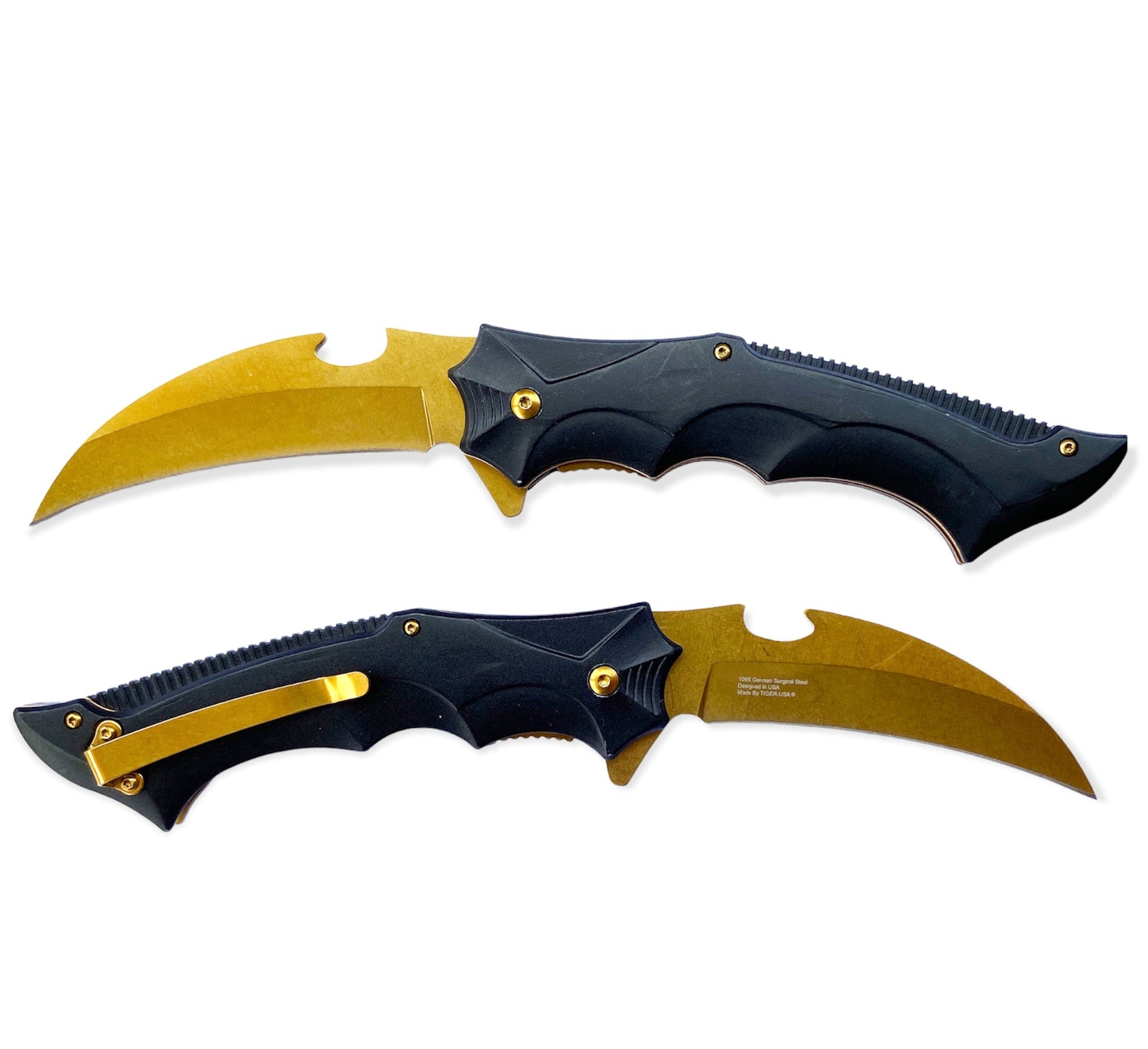 Quick Flip – BLACK and GOLD - Brass Knuckles Shop