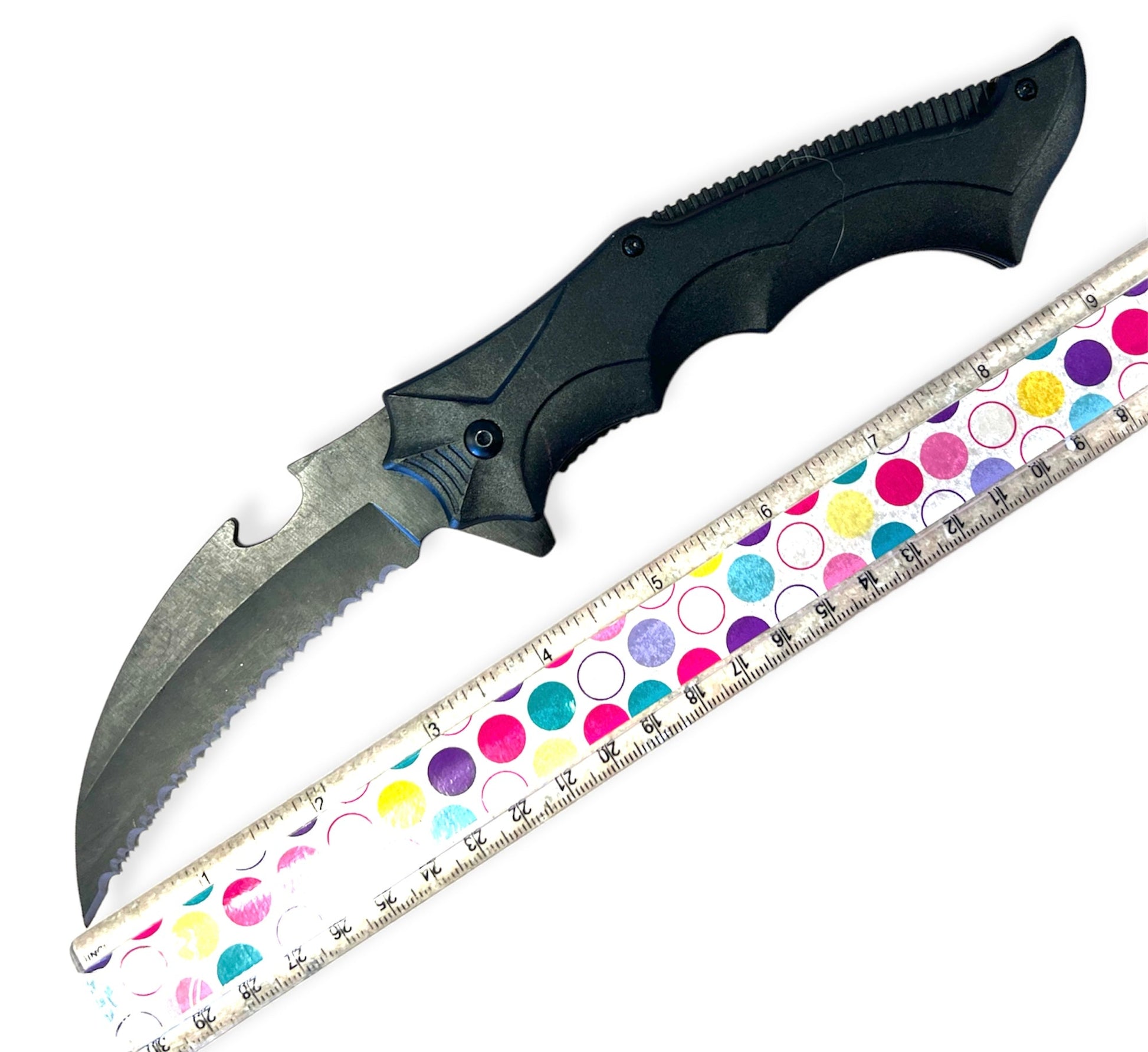 Quick Flip – BLACK SERRATED BLADE - Brass Knuckles Shop