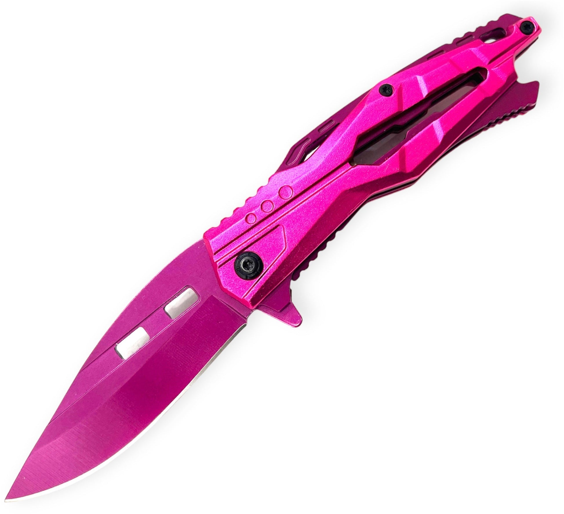 Quick Flip – DARK PINK Handle and Knife - Brass Knuckles Shop