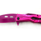 Quick Flip – DARK PINK Handle and Knife - Brass Knuckles Shop