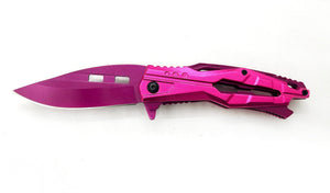 Quick Flip – DARK PINK Handle and Knife - Brass Knuckles Shop