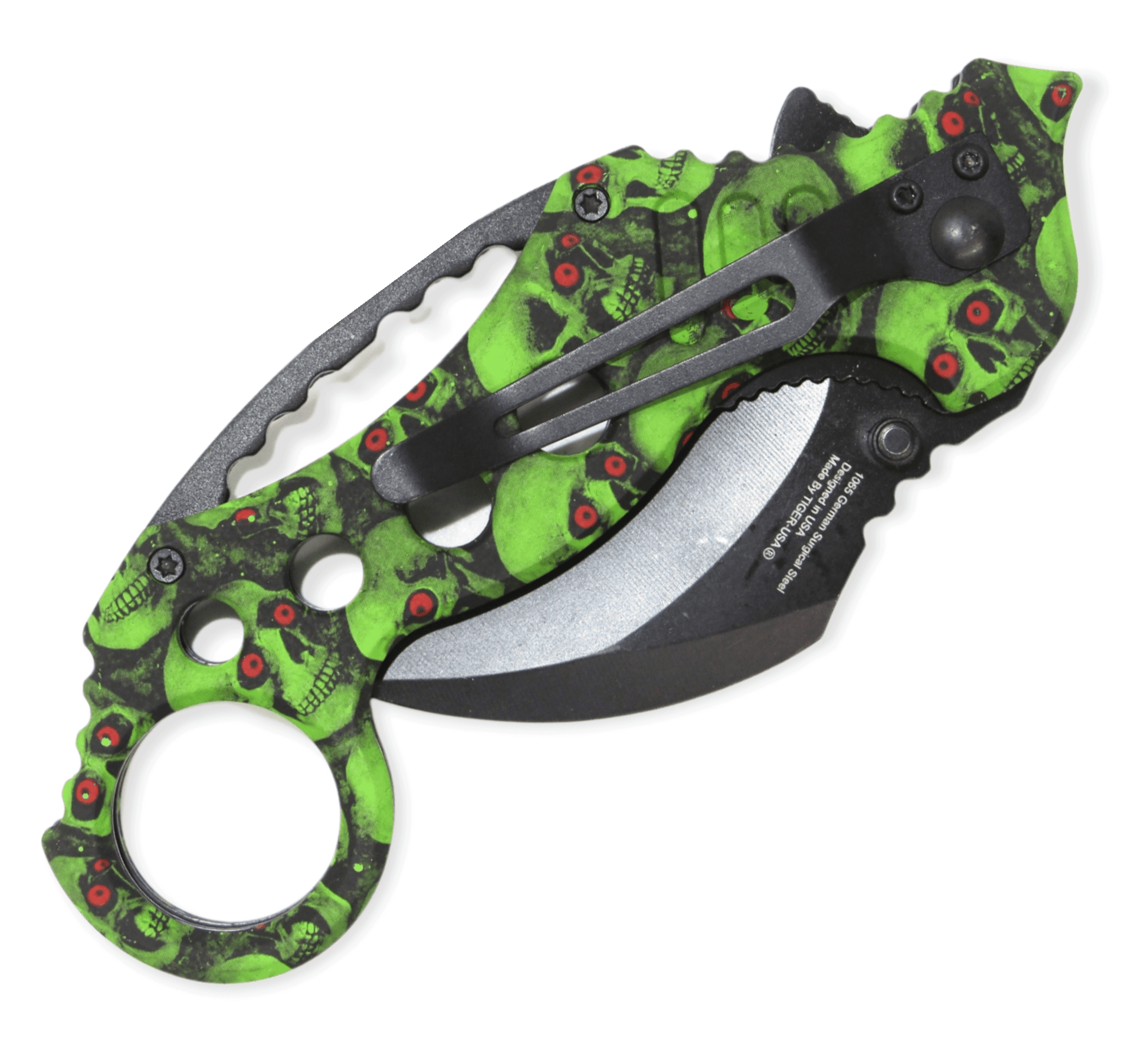 Quick Flip – Green Skull Cammo - Brass Knuckles Shop
