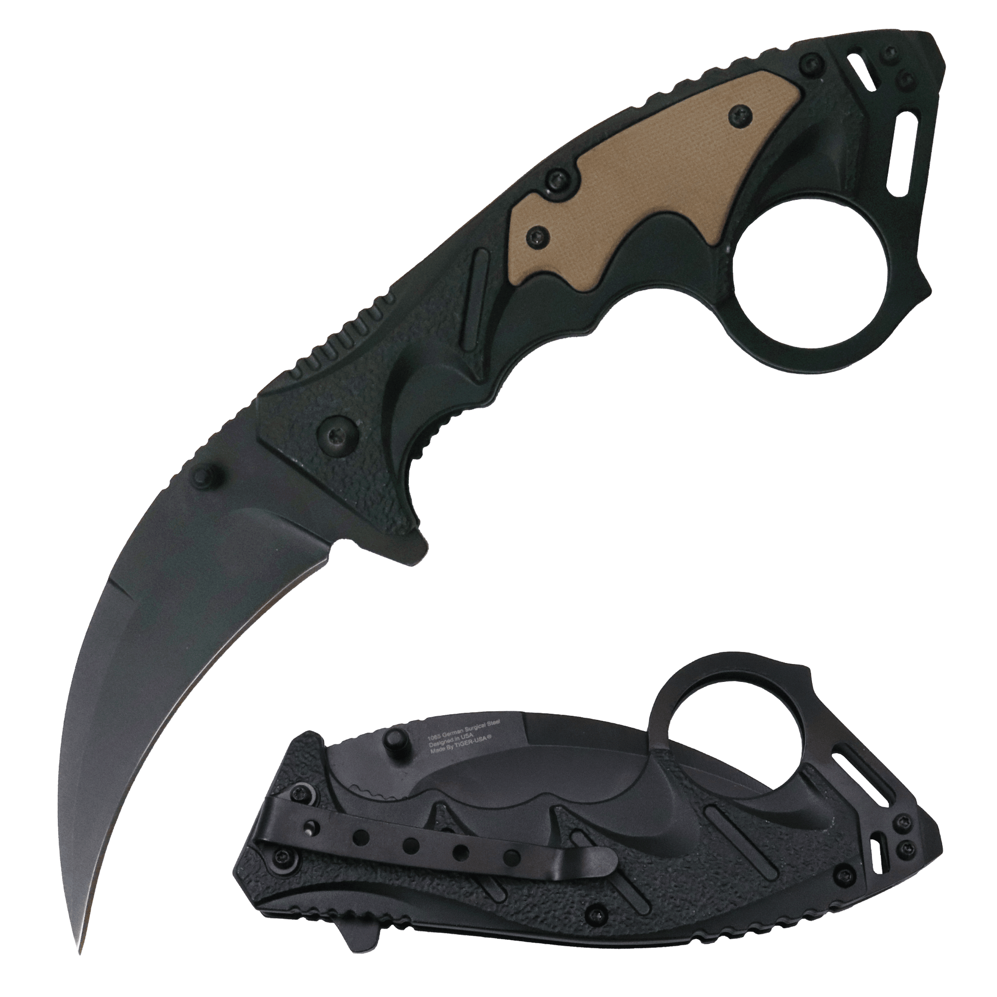 Scorpion Claw – BLACK AND TAN - Brass Knuckles Shop