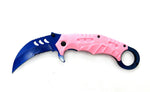 Scorpion Claw – Pink Handle Blue Knife - Brass Knuckles Shop