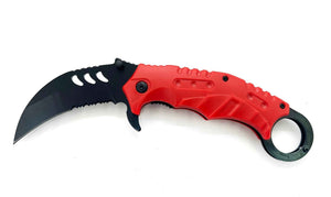 Scorpion Claw – Red Handle Black Knife