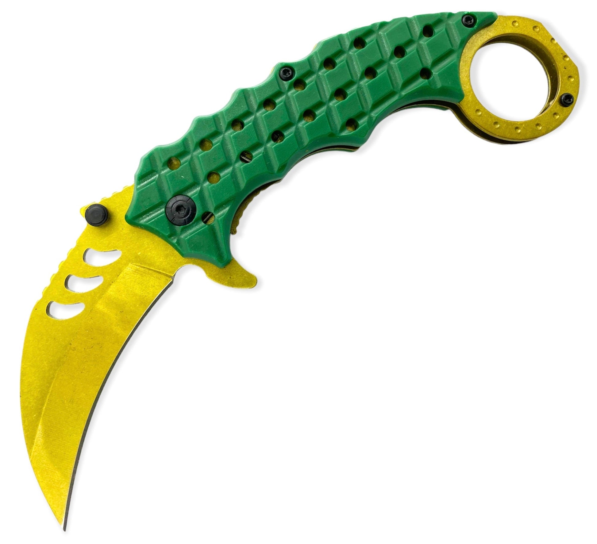 Shadow Hook – GREEN AND GOLD - Brass Knuckles Shop