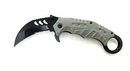 Shadow Hook – Grey Handle Black Knife