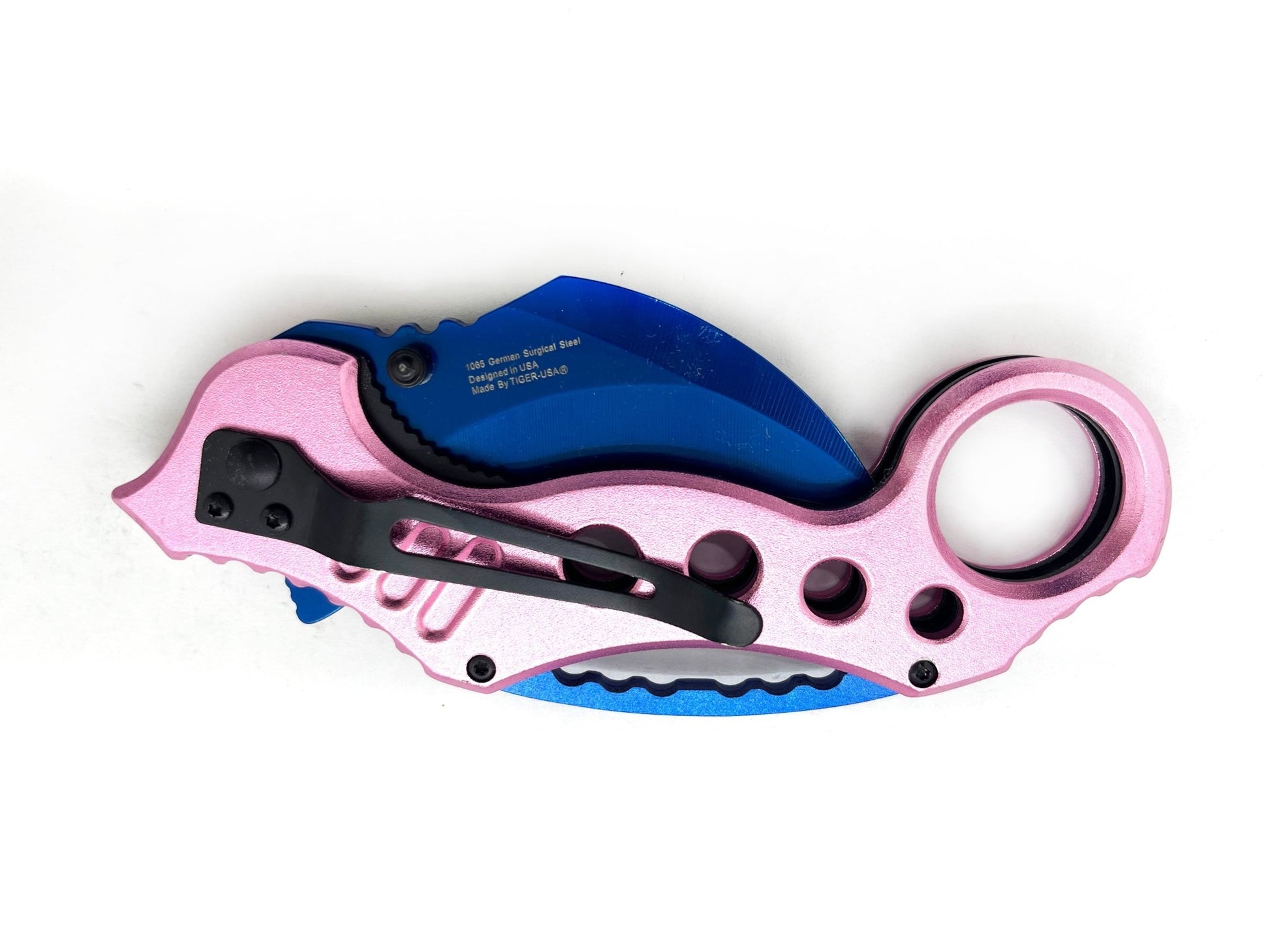 Talon Strike – Pink Handle Blue Knife - Brass Knuckles Shop