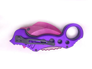 Talon Strike – Purple Handle Pink Knife - Brass Knuckles Shop