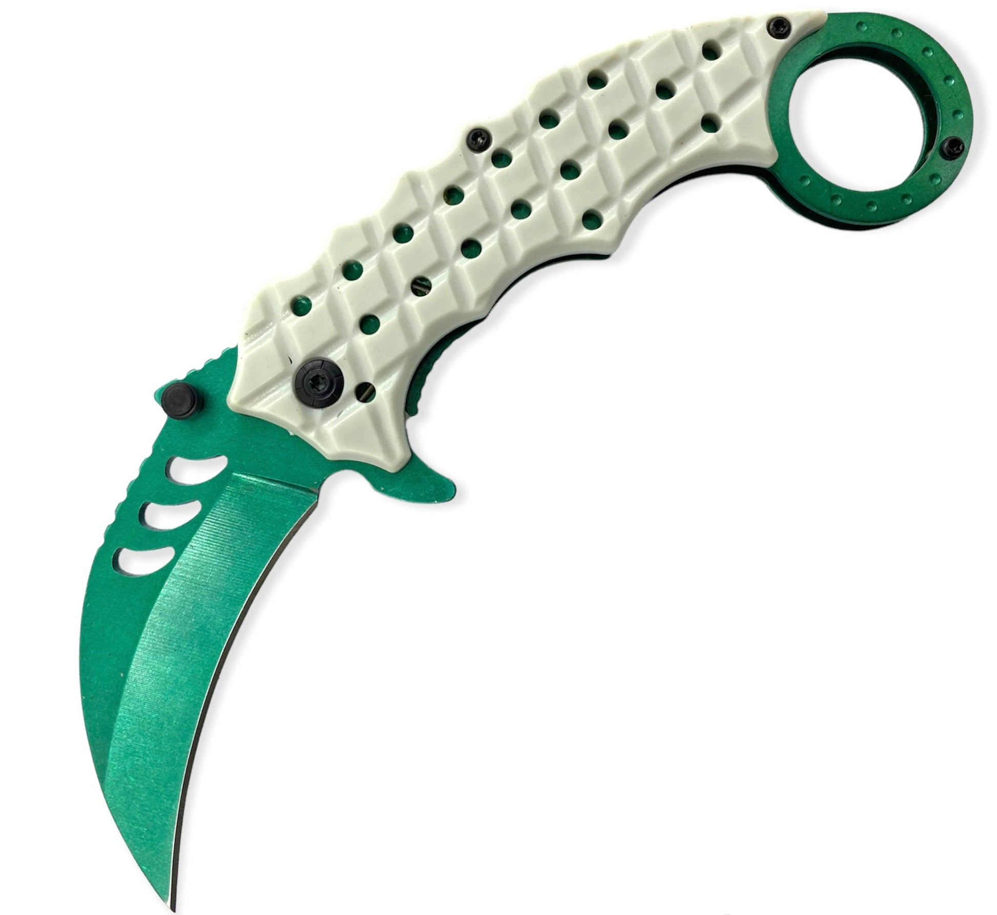 Venom Curve – WHITE AND GREEN - Brass Knuckles Shop