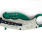 Venom Curve – White Handle Green Knife
